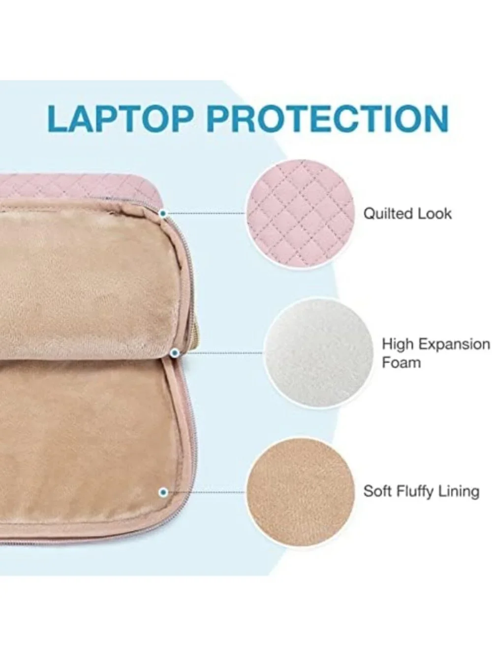 Water-Resistant Laptop Sleeve Case with Handle, Protective & Stylish Design